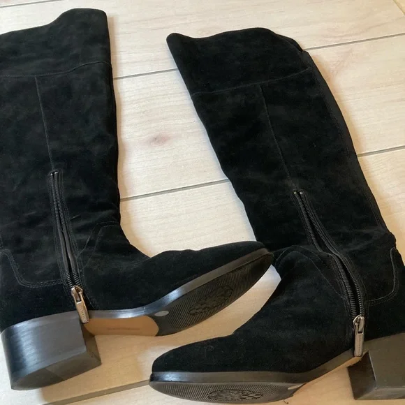 Vince Camuto Black Suede Over-the-Knee Boots | Size 7 - Picture 4 of 7